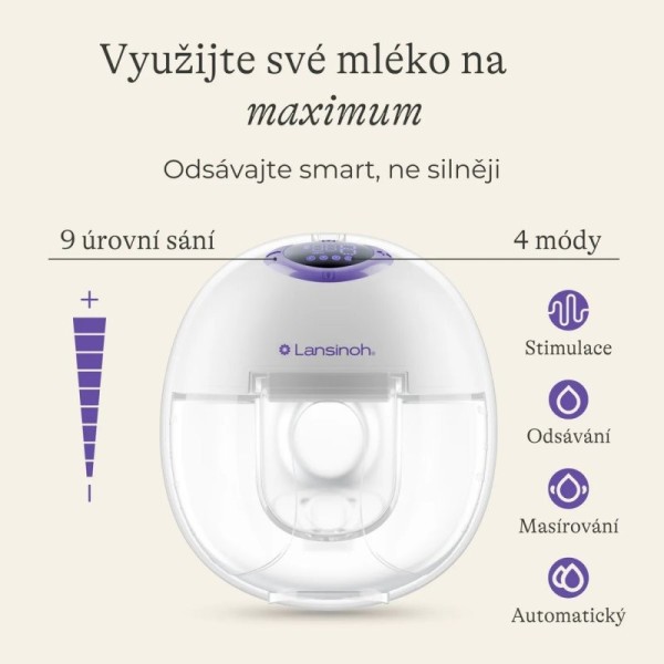 LANSINOH Odsávačka mateřského mléka Handsfree DUO