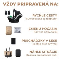 KINDERKRAFT SELECT Kočárek kombinovaný 3v1 Prime 2