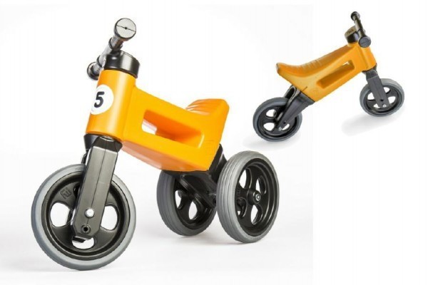Odrážedlo FUNNY WHEELS Rider Sport modré 2v1, výška sedla 28/30cm nosnost 25kg 18m+ v sáčku