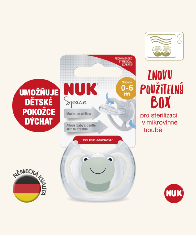 NUK dudlík Space silikonový, 6–18 měsíců, 1 ks