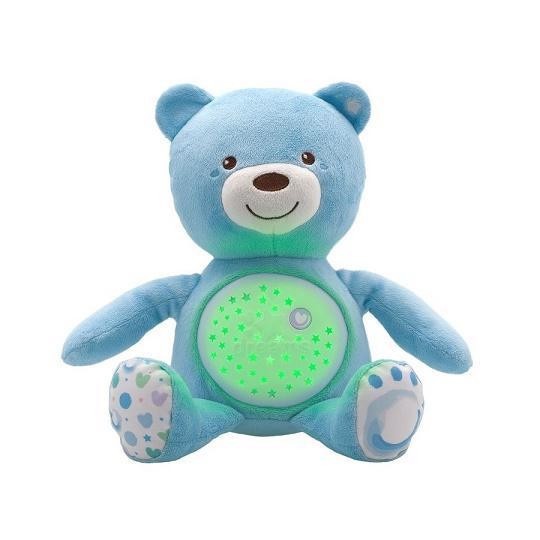 Hračka medvídek s projektorem - modrá 0m+