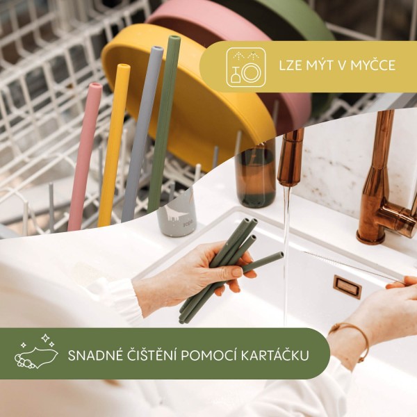 ZOPA Silikonové brčko 4ks