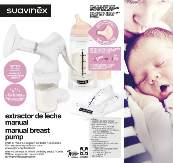 SUAVINEX Manuální odsavačka mateřského mléka ZERO ZERO