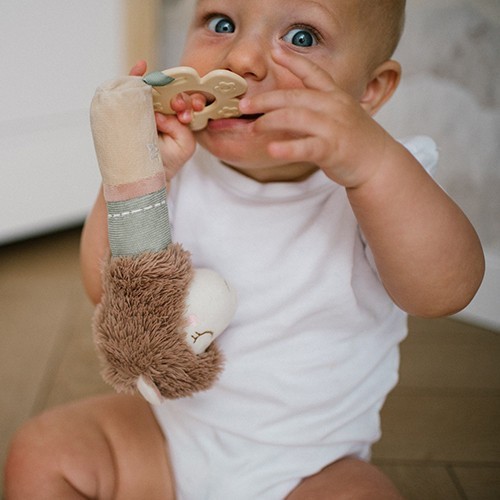 BABYONO Hračka pískací s kousátkem 3m+