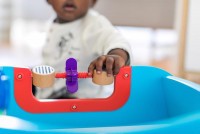 BABY EINSTEIN Hračka dřevěná aktivní vlečka Discovery Buggy HAPE 12m+