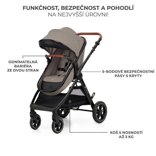 KINDERKRAFT Kočárek kombinovaný 3v1 Esme