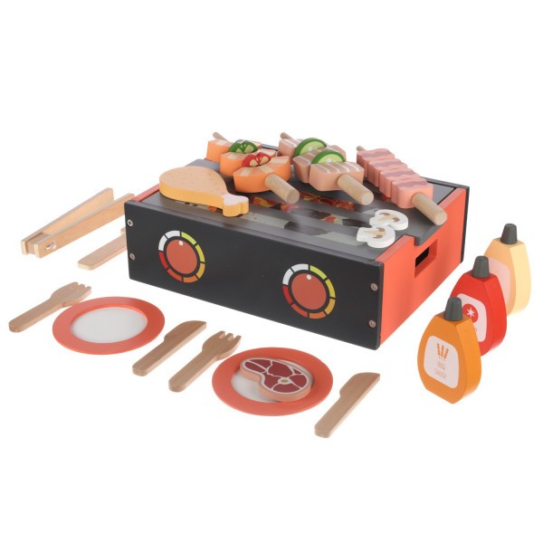 ZOPA Dřevěný BBQ gril set