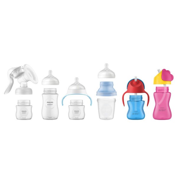 Philips AVENT Odsávačka mateř.mléka manuální, startovní sada + Prsní vložky jednorázové 24 ks