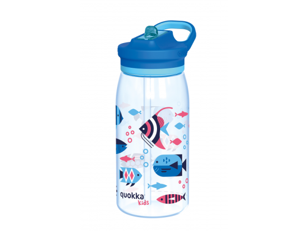 QUOKKA Plastová láhev s pítkem Glow Kids Cars 580 ml