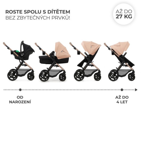 KINDERKRAFT Kočárek kombinovaný Moov 2 3v1, pěnová kola