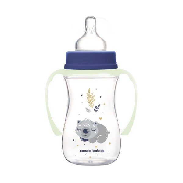 Canpol babies Antikoliková lahev EasyStart se svítícími úchyty SLEEPY KOALA