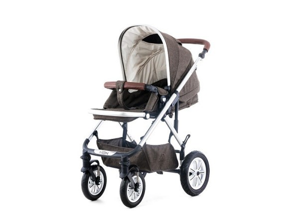 Kočárek Moon Lusso Dark Brown Mélange