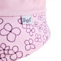 LITTLE ANGEL Klobouk tenký TISK Outlast® - růžová baby/růžová baby kytičky