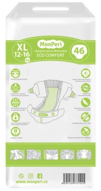 MonPeri Jednorázové dětské plenky ECO comfort XL