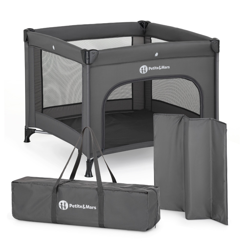 PETITE&MARS Ohrádka cestovní Nook Urban - Charcoal Grey