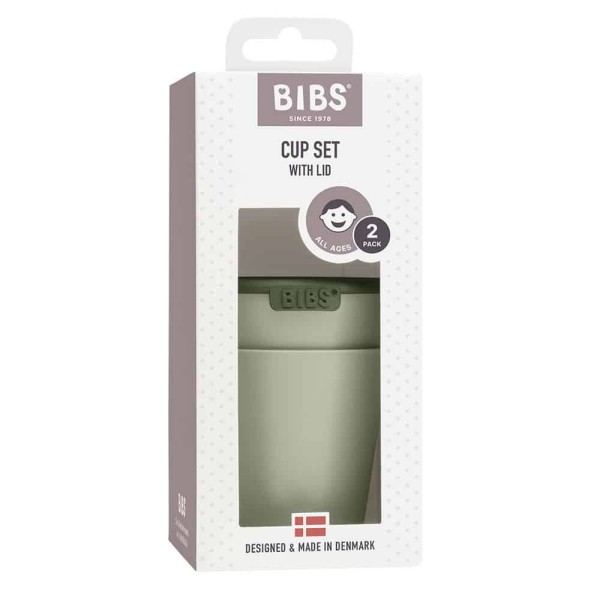 BIBS hrnečky s víkem - 2 ks