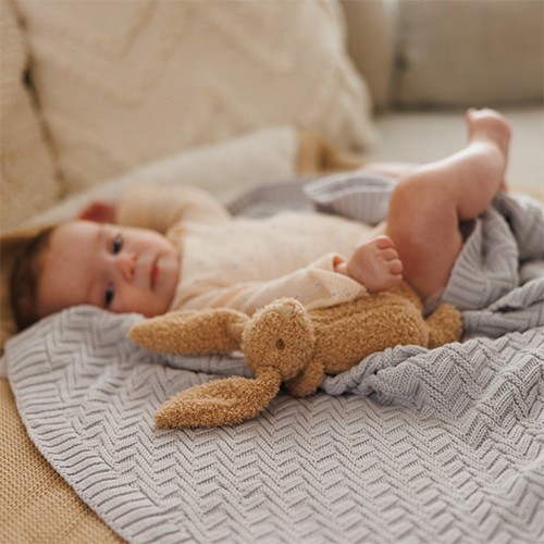 BABYONO Deka z organické bavlny pletená 75 x 100 cm 0m+