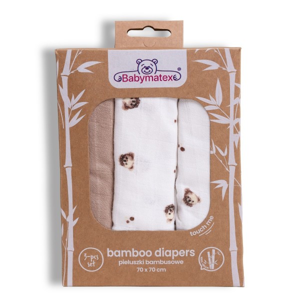 BABYMATEX Bambusová pleny 3-pack 70x70 cm