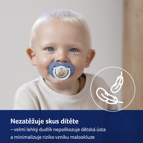 LOVI Dudlík svítící silikonový dynamický  NIGHT&DAY 0-6m 2ks