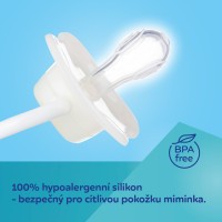 CANPOL BABIES Dudlík svítící silikonový symetrický LOVE MUM&DAD 0-6m 2ks