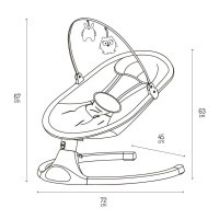 MOMI Elektrické houpátko KENANI béžové