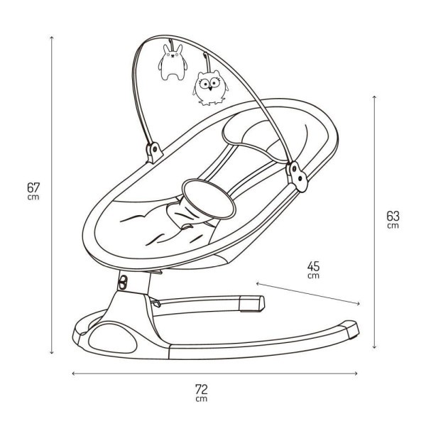 MOMI Elektrické houpátko KENANI béžové