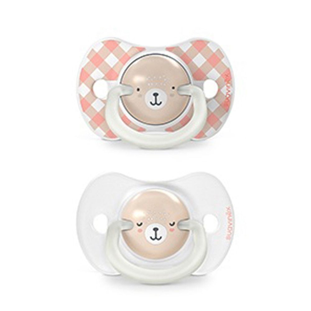 SUAVINEX Šidítko DEN&NOC fyziologické silikon WILD & FREE 6-18 m - 2 ks