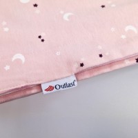 LITTLE ANGEL Deka dvojitá tenká BIO Outlast® - sv.růžová hvězdičky/růžová baby