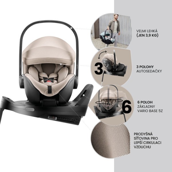 Britax Römer Set kočárek Rio + hluboká korba + autosedačka Baby-Safe PRO + Vario Base 5Z