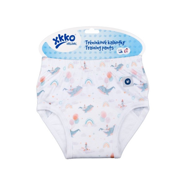 Tréninkové kalhotky XKKO Organic - Sky Whale