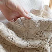 BIBS pletená vlnkovaná deka z BIO bavlny