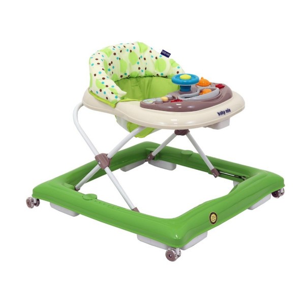 Dětské chodítko Baby Mix s volantem a silikonovými kolečky