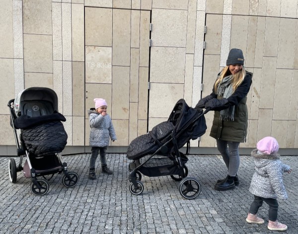 PINKIE Péřové rukavice na kočárek Superfine