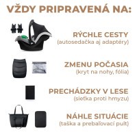 KINDERKRAFT SELECT Kočárek kombinovaný 3v1 Prime 2