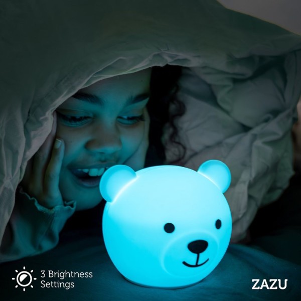 ZAZU Medvídek BOR - silikonové vícebarevné noční světlo