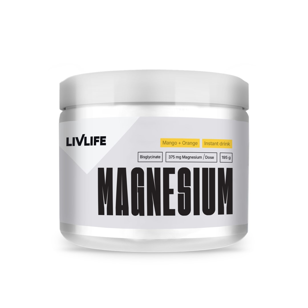 LIVLIFE Magnesium bysglicinate 12% drink - Mango + pomeranč 195 g