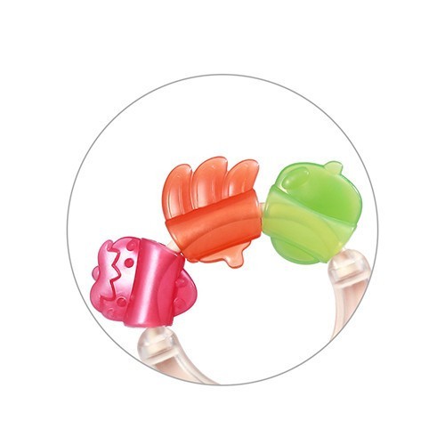 BABYONO Chrastítko s kousátkem 3m+ Fruits