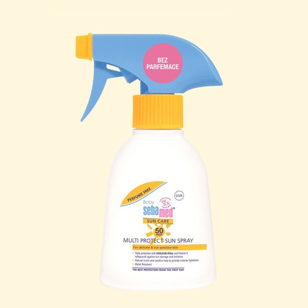 SEBAMED BABY Dětský opalovací sprej bez parfému SPF 50 200 ml