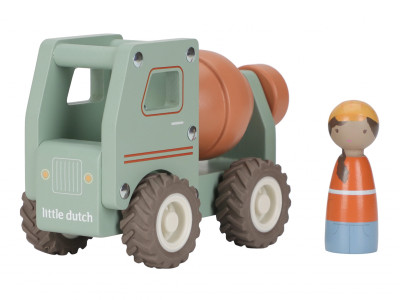 Náklaďák s míchačkou dřevěný