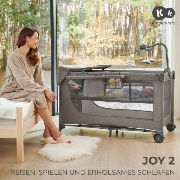 KINDERKRAFT Postýlka cestovní Joy 2 s doplňky