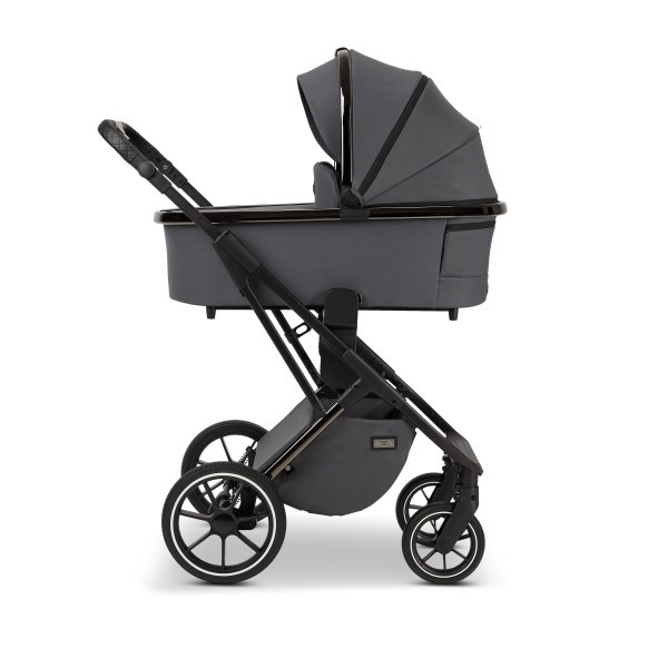 MOON PIÚ EXTRA black chrome Kombinovaný kočárek