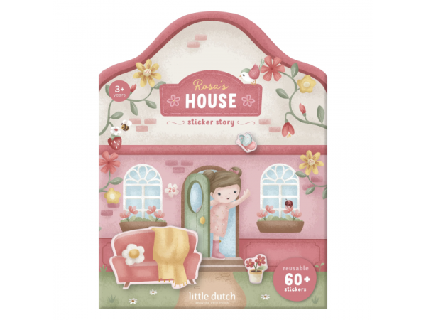 LITTLE DUTCH Knížka se samolepkami Dům Rosa - Knížka