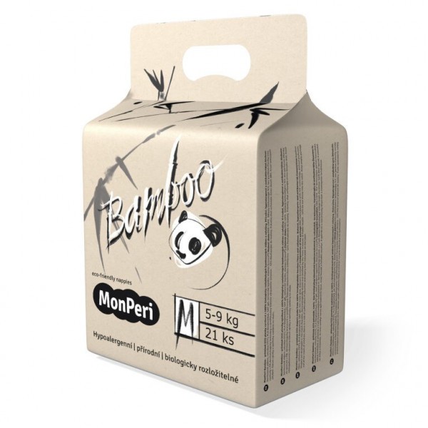 MonPeri Jednorázové dětské EKO pleny Bamboo M 5-9Kg