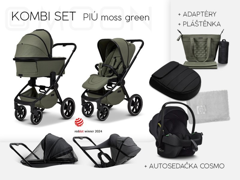 MOON PIÚ Kombi set Kombinovaný kočárek