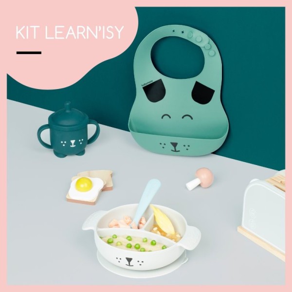 BABYMOOV Silikonová jídelní sada LEARN´ISY KIT