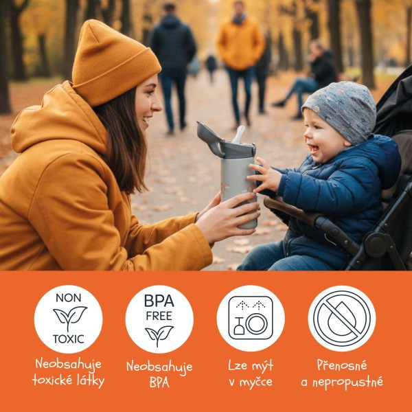 ZOPA Termoska na pití s pítkem 400 ml