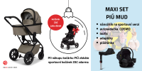 MOON PIÚ MAXI SET Kombinovaný kočárek