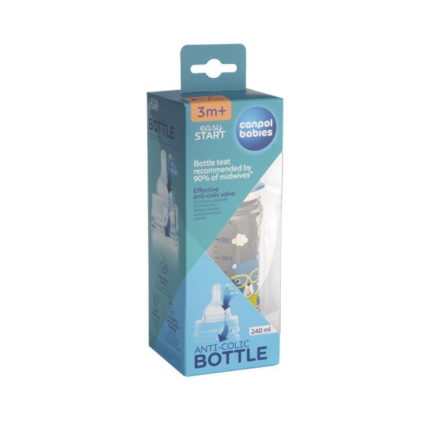 CANPOL BABIES Lahev se širokým hrdlem BONJOUR PARIS 240ml