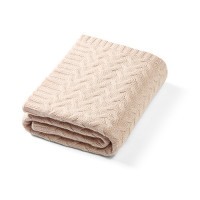 BABYONO Deka z merino vlny 75 x 100 cm dark beige 0m+