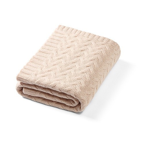 BABYONO Deka z merino vlny 75 x 100 cm dark beige 0m+